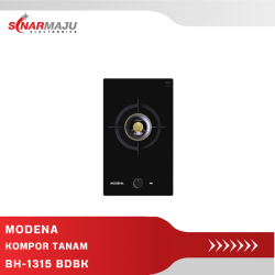 Gas Hob 1 Tungku MODENA Kompor Tanam BH-1315 BDBK