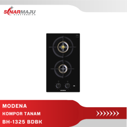 Built-in Gas Hob 30cm 2 Burner Mix Brass Modena BH-1325 BDBK