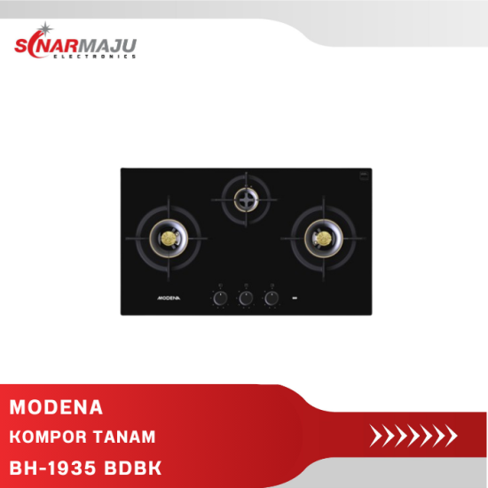 GAS HOB 3 TUNGKU MODENA KOMPOR TANAM BH-1935 BDBK
