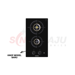 Gas Hob 2 Tungku MODENA Kompor Tanam BH-1325-BDBK