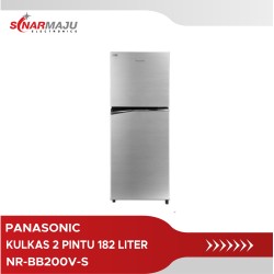 Kulkas 2 Pintu Panasonic 182 Liter NR-BB200V-S