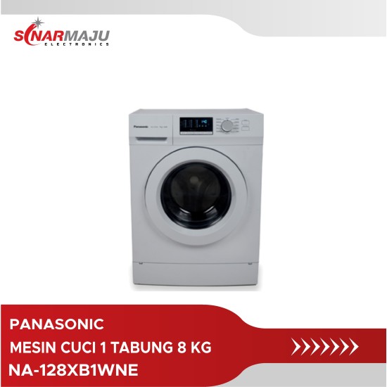 Mesin Cuci 1 Tabung Panasonic 8 Kg Front Loading NA-128XB1WNE