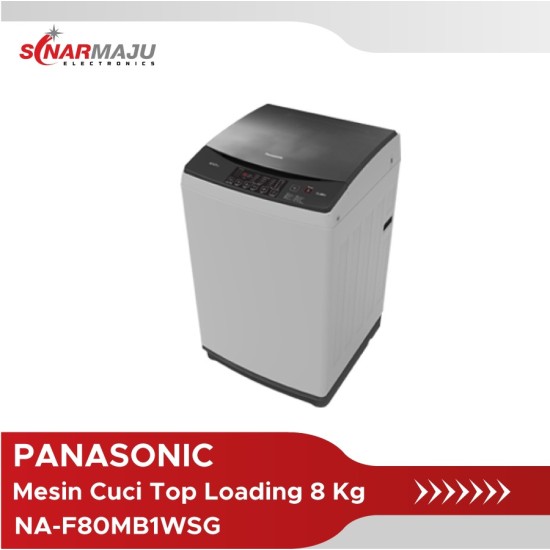 Mesin Cuci 1 Tabung Panasonic 8 Kg Top Loading NA-F80MB1WSG