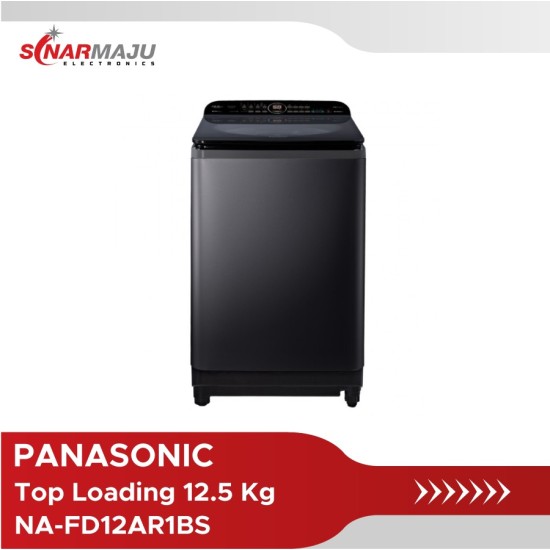 Mesin Cuci 1 Tabung Panasonic 12.5 Kg Top Loading NA-FD12AR1BS