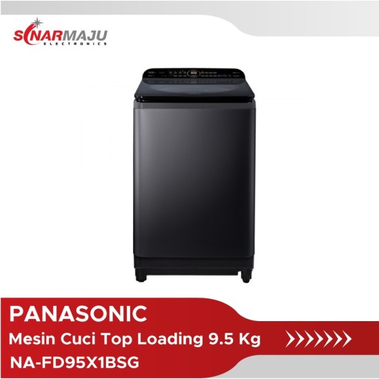 Mesin Cuci 1 Tabung Panasonic 9.5 Kg Top Loading NA-FD95X1BSG