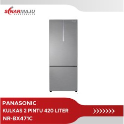 Kulkas 2 Pintu Panasonic 420 Liter Prime Fresh Bottom Freezer NR-BX471C
