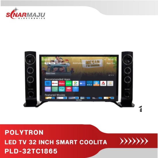 LED TV 32 INCH POLYTRON HD READY Smart Coolita Tower Speaker PLD-32TC1865
