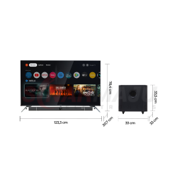 LED TV 55 INCH POLYTRON 4K UHD GOOGLE TV SOUNDBAR PLD-55BUG5058