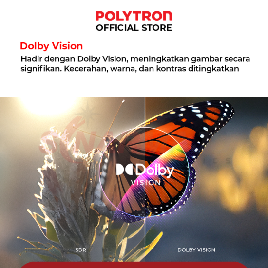 LED TV 55 INCH POLYTRON 4K UHD GOOGLE TV SOUNDBAR PLD-55BUG5058