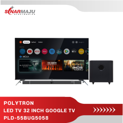 LED TV 55 INCH POLYTRON 4K UHD GOOGLE TV SOUNDBAR PLD-55BUG5058