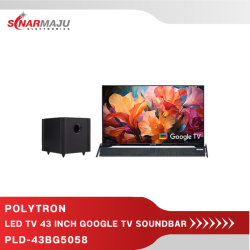 LED TV 43 INCH GOOGLE TV SOUNDBAR POLYTRON PLD-43BG5058