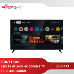 LED TV 43 INCH POLYTRON GOOGLE TV 4K UHD PLD-43UG3059 