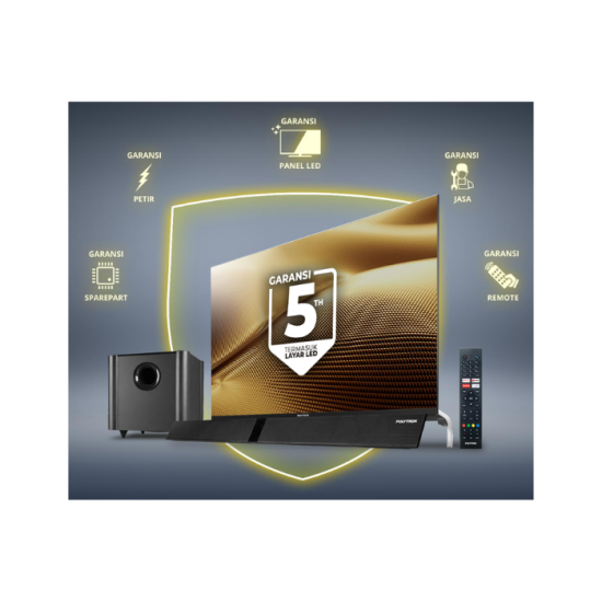 LED TV 50 INCH POLYTRON SMART GOOGLE TV 4K UHD PLD-50BUG3058