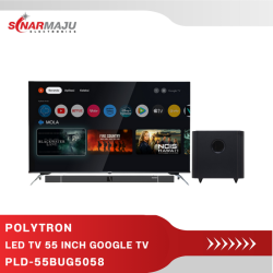 LED TV 55 INCH POLYTRON 4K UHD GOOGLE TV SOUNDBAR PLD-55BUG5058