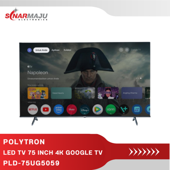 LED TV 75 Inch Polytron Google TV 4K UHD PLD-75UG5059