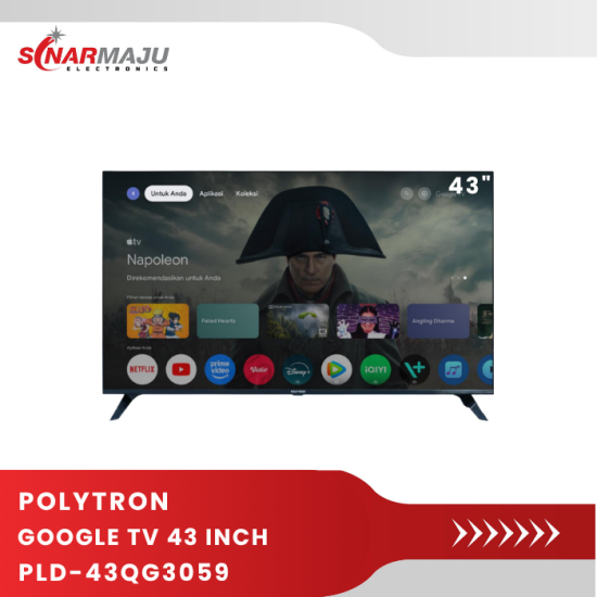 LED TV 43 INCH GOOGLE TV CINEMAX POLYTRON PLD-43QG3059