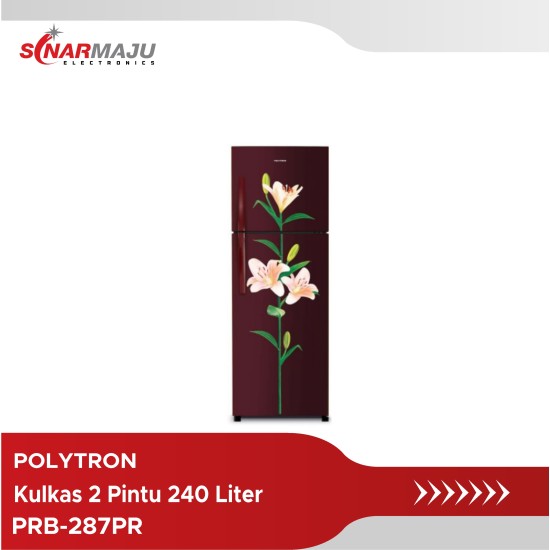 Kulkas 2 Pintu Polytron 240 liter Metallic PRB-287PR