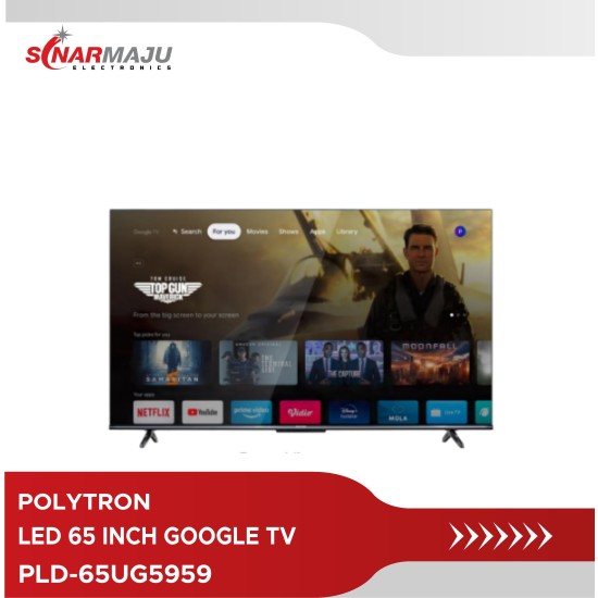 LED TV 65 Inch Smart Google TV Polytron UHD PLD-65UG5959