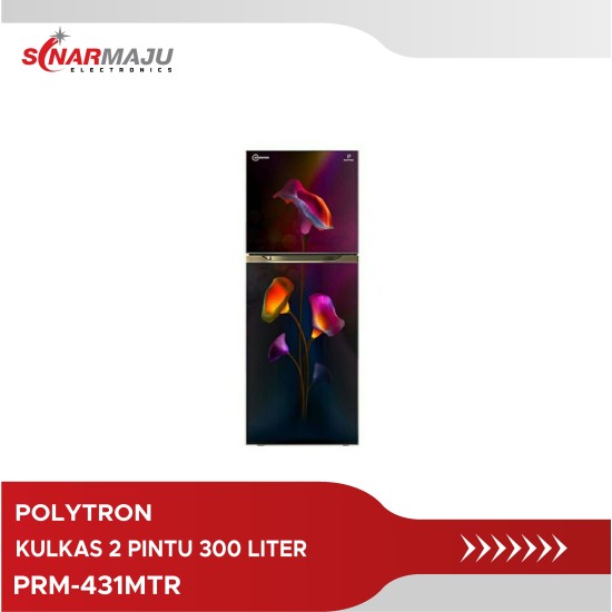 Kulkas 2 Pintu Polytron 300 Liter PRM-431MTR/MOW/MOB/GH