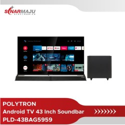 LED TV 43 Inch Polytron Full HD Android TV Cinemax Soundbar PLD-43BAG5959