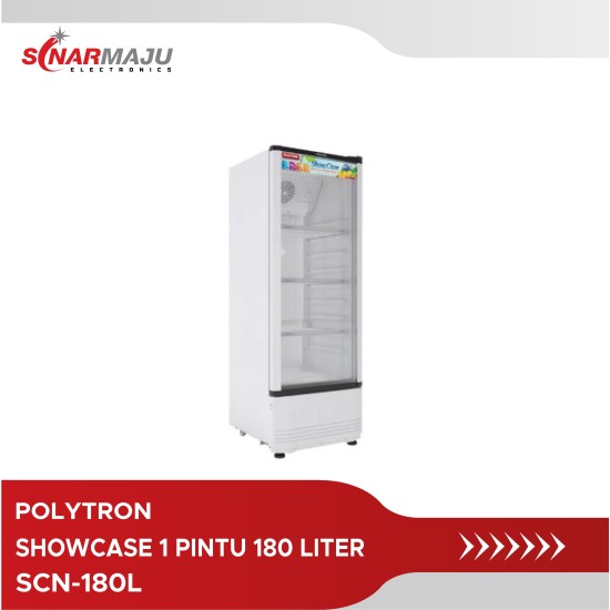 Showcase 1 Pintu Polytron 180 Liter Rust Free SCN-180L