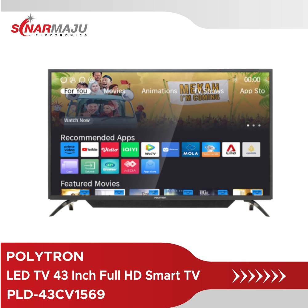 LED TV 43 Inch Smart Tv Polytron Full HD PLD43CV1569