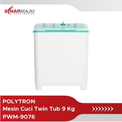 Mesin Cuci 2 Tabung Polytron 9 Kg Twin Tub PWM-9076