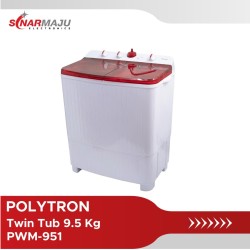 Mesin Cuci 2 Tabung Polytron 9.5 Kg Twin Tub PWM-951B/R