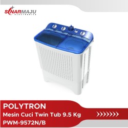 Mesin Cuci 2 Tabung Polytron 9.5 Kg Twin Tub PWM-9572N/B