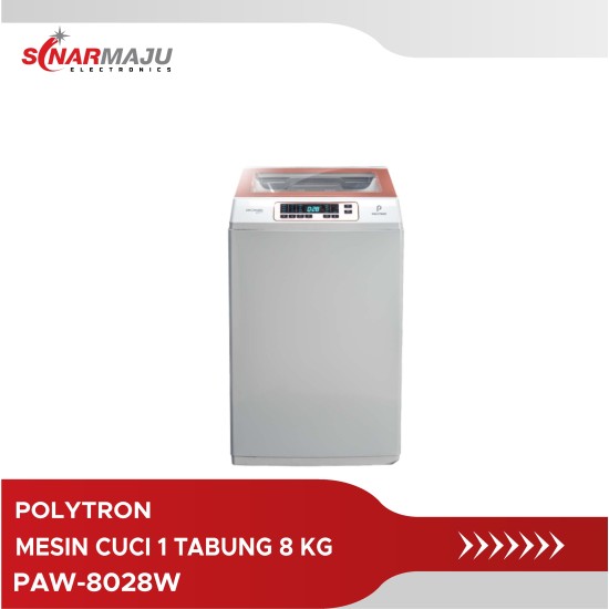 Mesin Cuci 1 Tabung Polytron Top Loading 8 Kg PAW-8028W