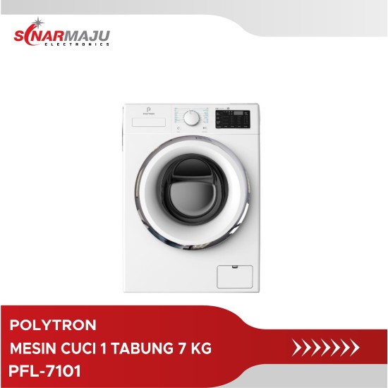 Mesin Cuci 1 Tabung Polytron 7 Kg Front Loading PFL-7101