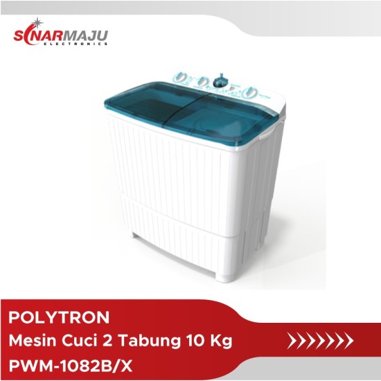 Mesin Cuci 2 Tabung Polytron 10 Kg Twin Tub PWM-1082