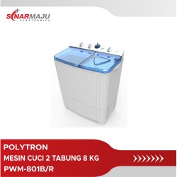 Mesin Cuci 2 Tabung Polytron 8 Kg Twin Tub PWM-801B/R