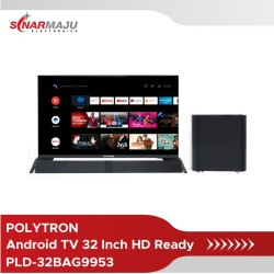 LED TV 32 Inch Polytron HD Ready Android TV Cinemax Soundbar TV PLD-32BAG9953