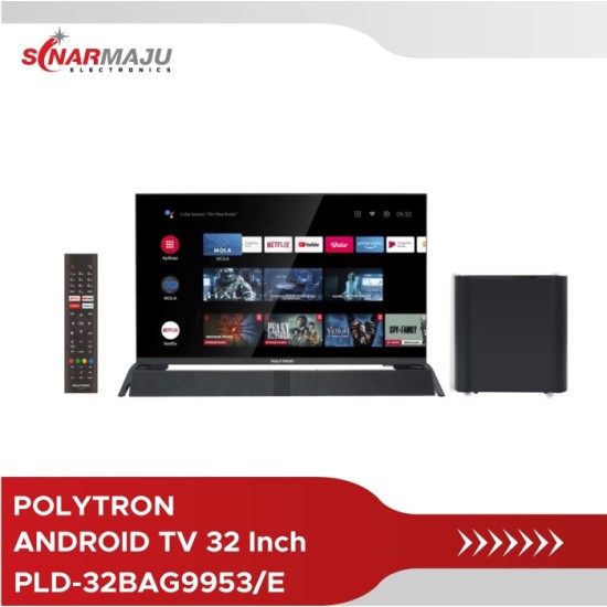 LED TV 32 Inch Polytron HD Ready Android TV Cinemax Soundbar TV PLD-32BAG9953E