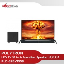LED TV 32 Inch Polytron HD Ready Cinemax Soundbar + Sound Wave PLD-32BV1558