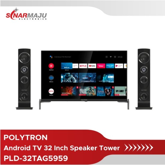 LED TV 32 Inch Polytron Full HD Android TV Speaker Tower PLD-32TAG5959