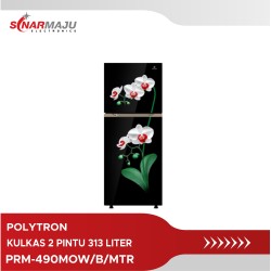 Kulkas 2 Pintu Polytron Inverter 313 Liter PRM-490MOW/B/MTR