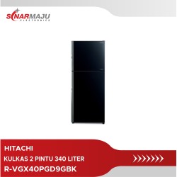 Kulkas 2 Pintu Hitachi 340 Liter R-VGX40PGD9GBK