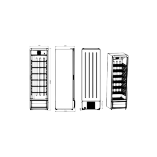 SHOWCASE 1 PINTU RSA 407 LITER DISPLAY COOLER RUBY-410