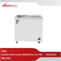 Sliding Curve Glass Freezer RSA 213 Liter SD-213