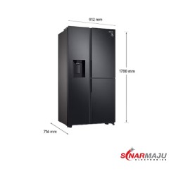 Kulkas Side by Side SAMSUNG Refrigerator 669 LITER RH-64A53F1B4