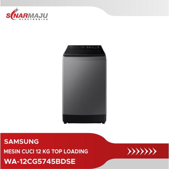 Mesin Cuci 1 Tabung Samsung 12 Kg Top Loading WA-12CG5745BDSE