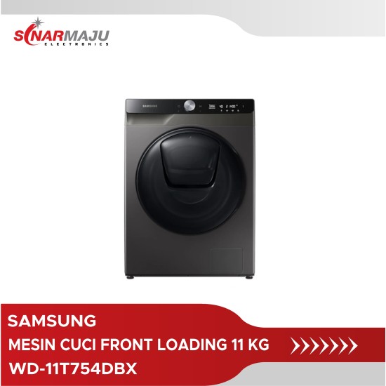 Mesin Cuci 1 Tabung Samsung Front Loading 11 Kg Washer Dryer WD-11T754DBX
