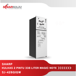 KULKAS 2 PINTU SHARP 338 LITER Magi Note NEW SERIES SJ-426GIGW