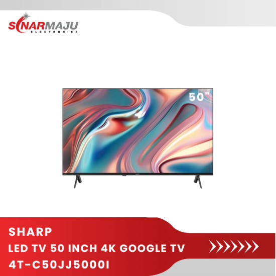 LED TV 50 Inch Sharp 4K UHD Google TV 4T-C50JJ5000I