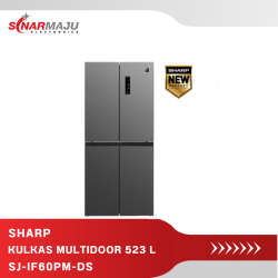 Kulkas MultiDoor Sharp 523 Liter Inverter Plasmacluster SJ-IF60PM-DS