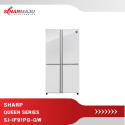 Kulkas MultiDoor Sharp 639 Liter Magic Note SJ-IF91PG-GW