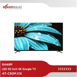 LED TV 50 Inch SHARP 4K Frameless Google TV 4T-C50FJ1X