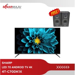 LED TV 70 Inch SHARP Android TV 4K 4T-C70DK1X